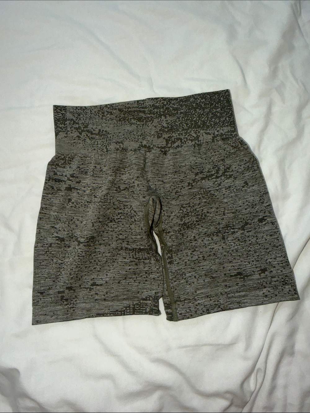 NVGTN Olive Heather Seamless High-Rise Bike Shorts